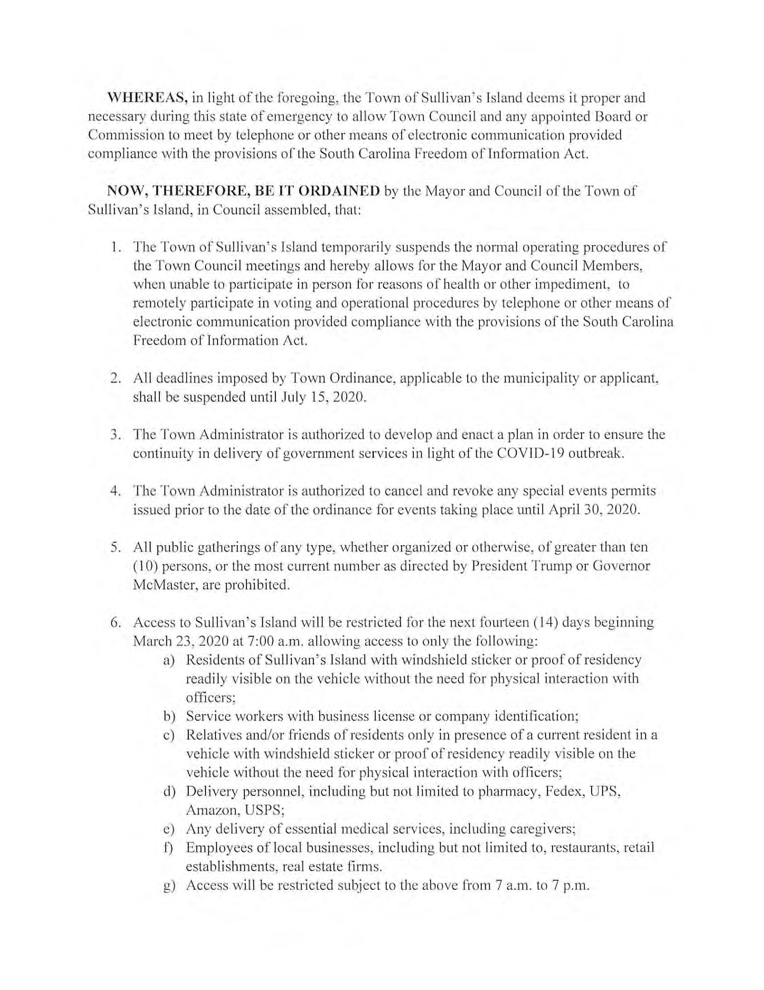 Emergency Ordinance 2020-03 Page 2 (pic)