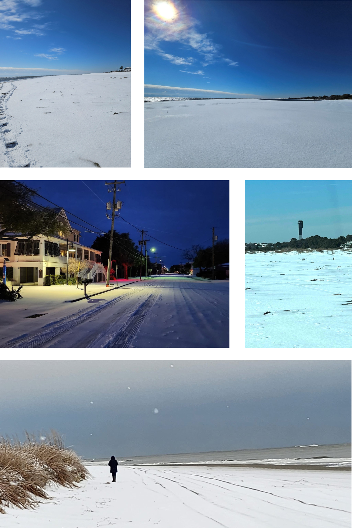 Sullivan's Island Beach with Snow