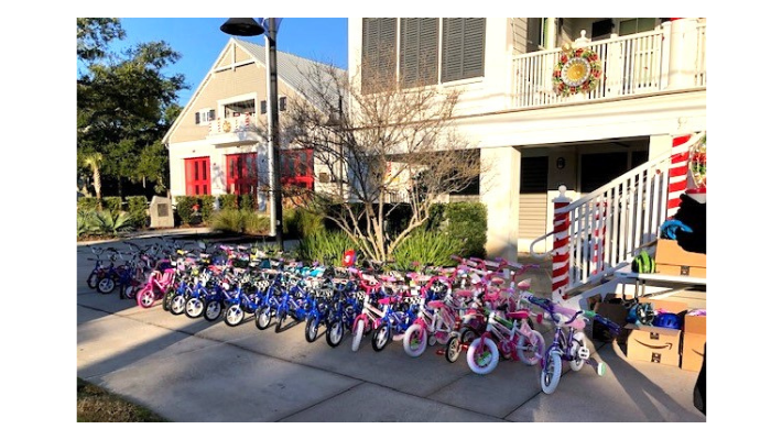 Bikes donated for Toys for Tots.